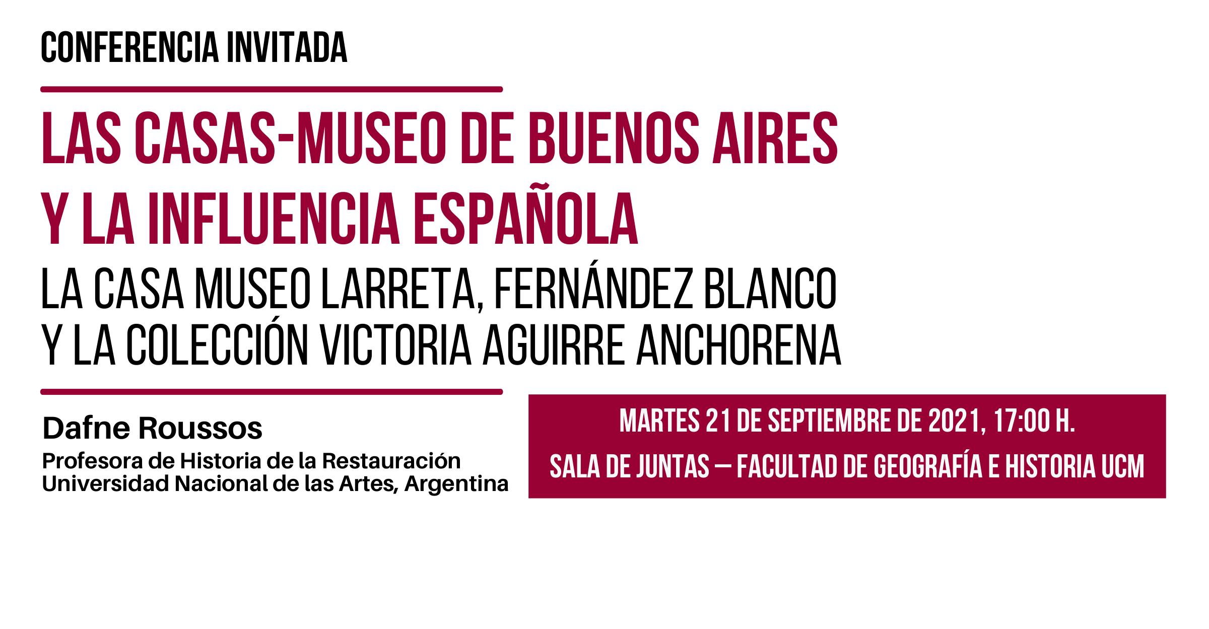 Conferencia "Las casas-museo de Buenos Aires y la influencia española"
